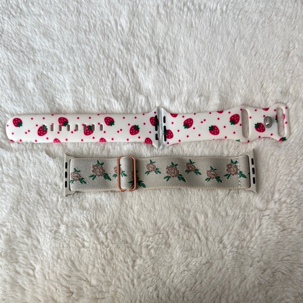 Strawberry and Floral Watch Bands